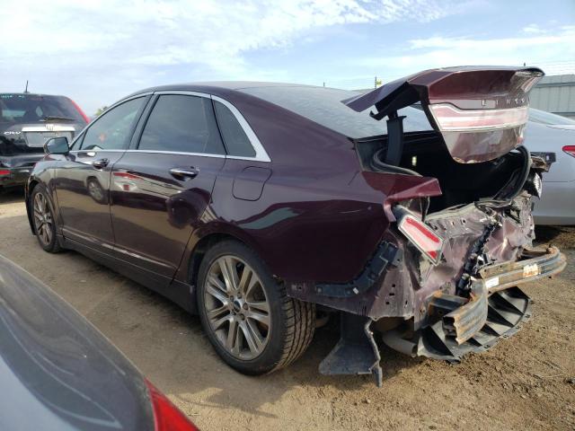 3LN6L2GK4DR820944 - 2013 LINCOLN MKZ MAROON photo 2