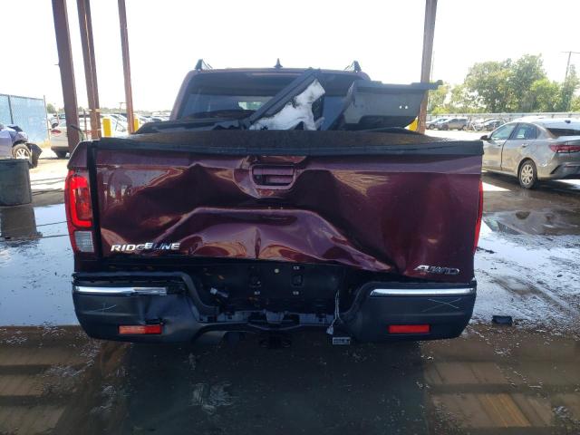 5FPYK3F54HB010343 - 2017 HONDA RIDGELINE RTL BURGUNDY photo 6