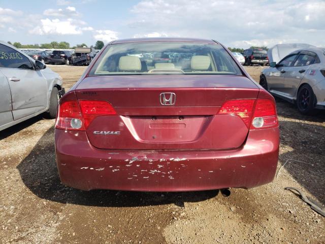 1HGFA16988L027347 - 2008 HONDA CIVIC EXL BURGUNDY photo 6