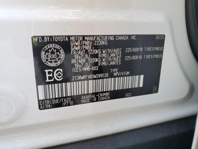 2T3RWRFV6SW289526 - 2025 TOYOTA RAV4 XLE 白色 照片 14