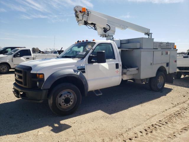 1FD4F46Y38EB87135 - 2008 FORD F450 SUPER DUTY WHITE photo 1