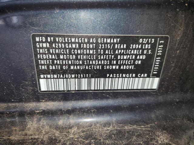 WVWDM7AJ0DW129171 - 2013 VOLKSWAGEN GOLF Mavi foto 14