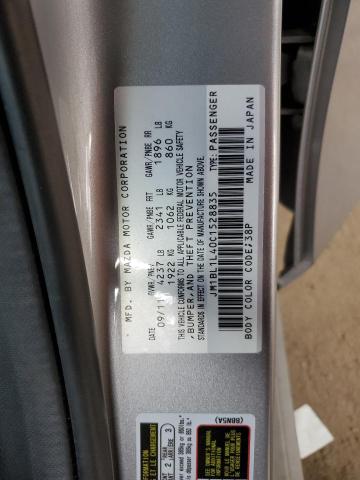 JM1BL1L40C1528835 - 2012 MAZDA SPEED 3 GRAY photo 13