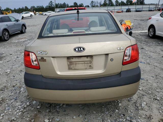 KNADE123X76211159 - 2007 KIA RIO BASE GOLD photo 6