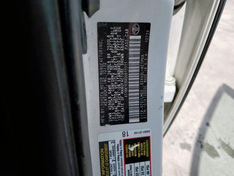 4T1BK1EB8DU011311 - 2013 TOYOTA AVALON BASE Белый фото 12