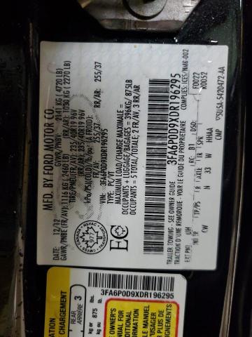 3FA6P0D9XDR196295 - 2013 FORD FUSION TITANIUM Grafit foto 13