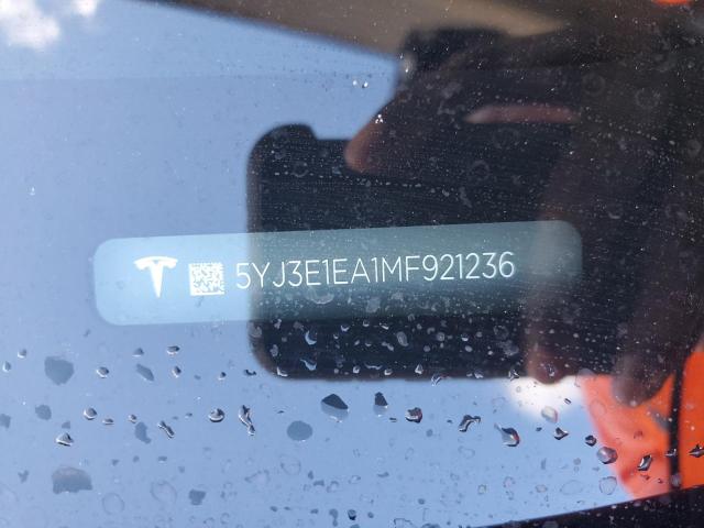 5YJ3E1EA1MF921236 - 2021 TESLA MODEL 3 RED photo 12