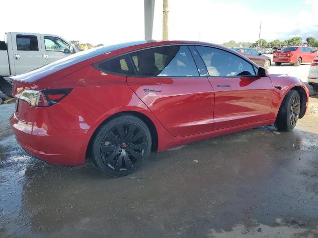 5YJ3E1EA1MF921236 - 2021 TESLA MODEL 3 RED photo 3
