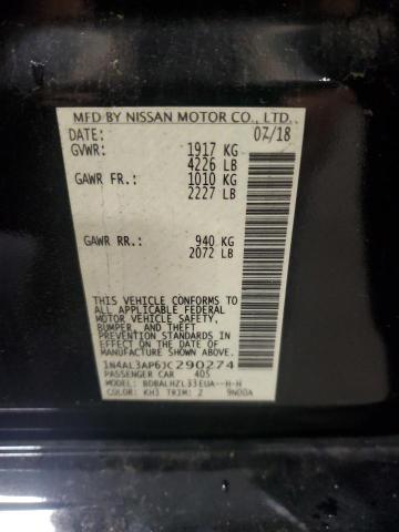 1N4AL3AP6JC290274 - 2018 NISSAN ALTIMA 2.5 BLACK photo 12