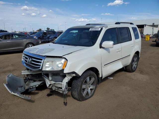 5FNYF3H93EB001528 - 2014 HONDA PILOT TOURING WHITE photo 1