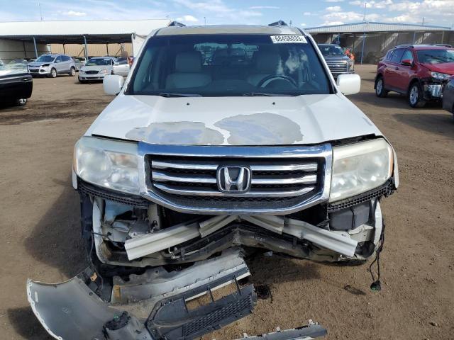 5FNYF3H93EB001528 - 2014 HONDA PILOT TOURING WHITE photo 5