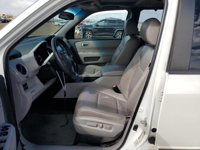 5FNYF3H93EB001528 - 2014 HONDA PILOT TOURING WHITE photo 7