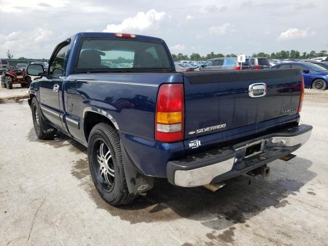 1GCEC14T62Z122366 - 2002 CHEVROLET silverado C1500 BLUE photo 3