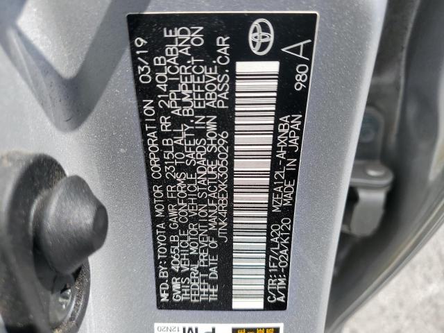 JTNK4RBEXK3050296 - 2019 TOYOTA COROLLA SE Сріблястий фото 13