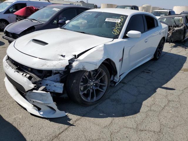 2C3CDXGJ5LH205469 - 2020 DODGE CHARGER SCAT PACK WHITE photo 1