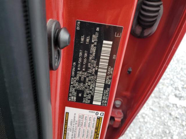 JTEZU5JR0G5121867 - 2016 TOYOTA 4RUNNER SR5 红色 照片 13