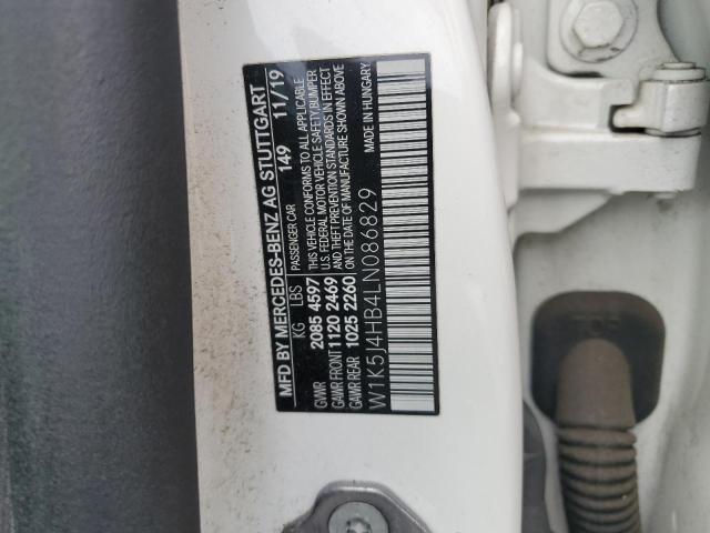 W1K5J4HB4LN086829 - 2020 MERCEDES-BENZ CLA 250 4MATIC WHITE photo 12