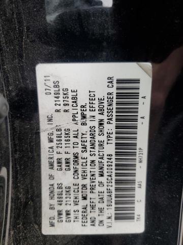 19UUA8F25CA009248 - 2012 ACURA TL BLACK photo 12
