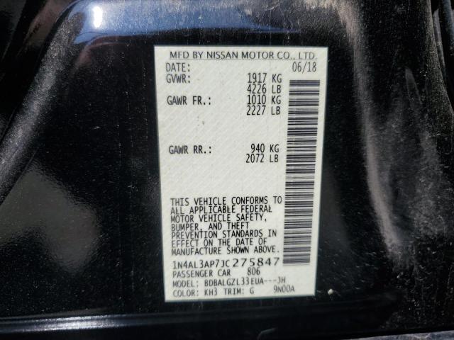 1N4AL3AP7JC275847 - 2018 NISSAN ALTIMA 2.5 Qara foto 12