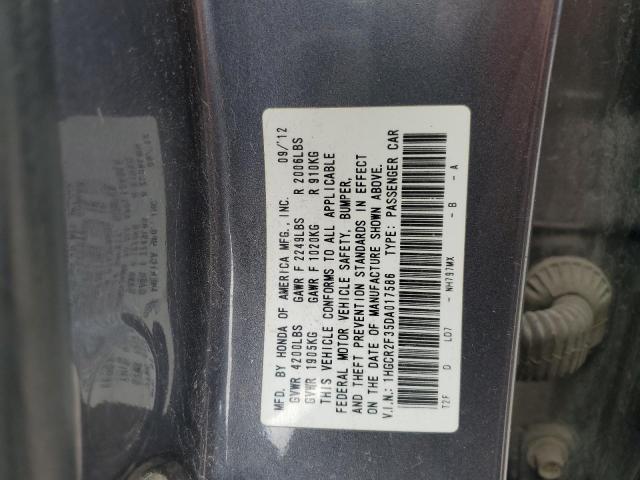 1HGCR2F35DA017586 - 2013 HONDA ACCORD LX 灰色 照片 13