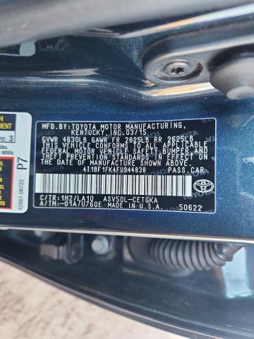 4T1BF1FK4FU944838 - 2015 TOYOTA CAMRY LE 蓝色 照片 13
