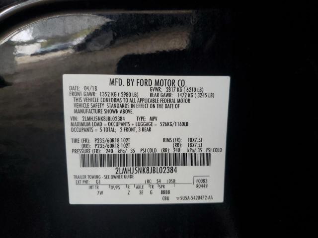 2LMHJ5NK8JBL02384 - 2018 LINCOLN MKT BLACK photo 12