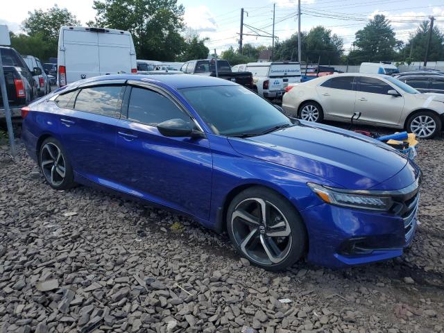 1HGCV1F38NA221323 - 2022 HONDA ACCORD SPORT BLUE photo 4