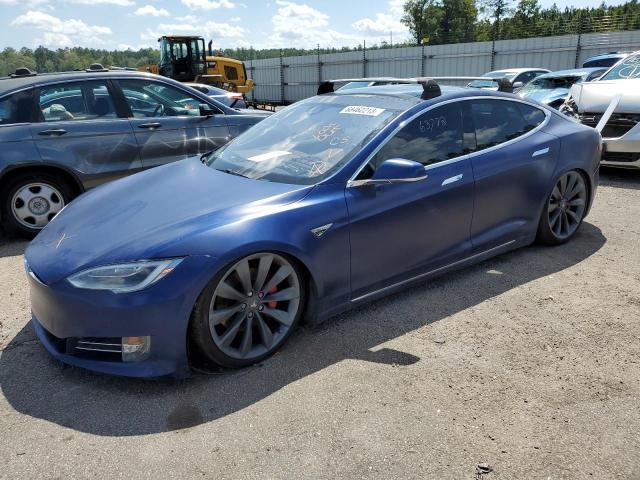 5YJSA1E46GF160001 - 2016 TESLA MODEL S Կապույտ լուսանկար 1