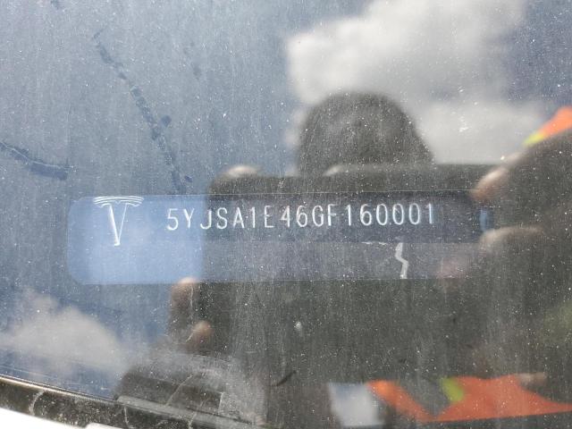 5YJSA1E46GF160001 - 2016 TESLA MODEL S Կապույտ լուսանկար 12