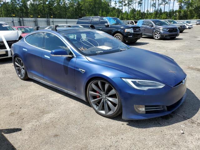 5YJSA1E46GF160001 - 2016 TESLA MODEL S Կապույտ լուսանկար 4