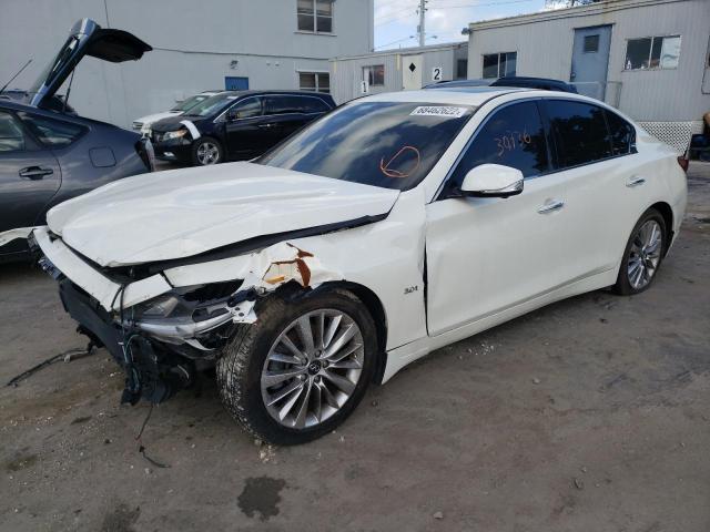 JN1EV7AP2KM540010 - 2019 INFINITI Q50 LUXE WHITE photo 1