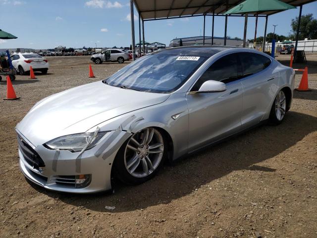 5YJSA1E21FF117943 - 2015 TESLA MODEL S Արծաթագույն լուսանկար 1