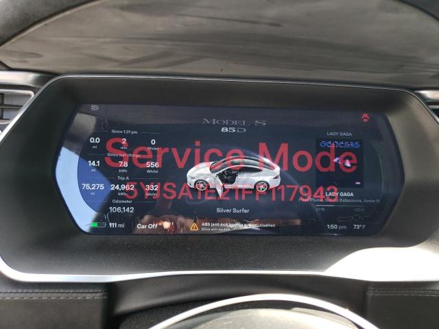 5YJSA1E21FF117943 - 2015 TESLA MODEL S Արծաթագույն լուսանկար 9