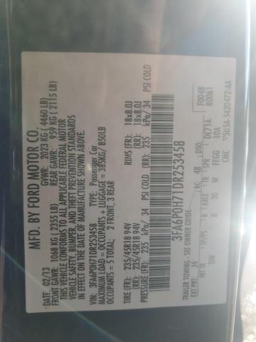 3FA6P0H71DR253458 - 2013 FORD FUSION SE BLUE photo 12