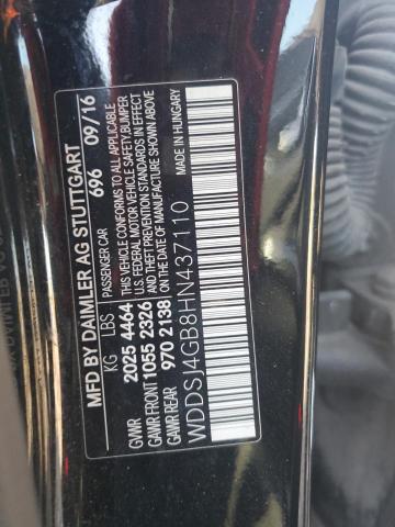 WDDSJ4GB8HN437110 - 2017 MERCEDES-BENZ CLA 250 4MATIC BLACK photo 12