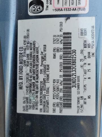 3LNDL2L32CR802530 - 2012 LINCOLN MKZ HYBRID TURQUOISE photo 12