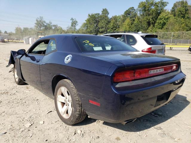 2C3CDYAG0EH180020 - 2014 DODGE CHALLENGER SXT BLUE photo 2