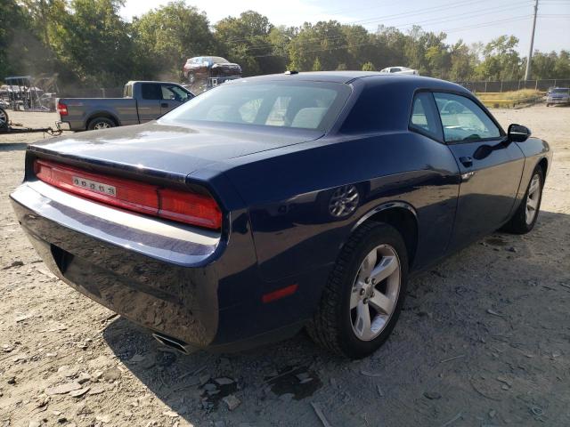 2C3CDYAG0EH180020 - 2014 DODGE CHALLENGER SXT BLUE photo 3