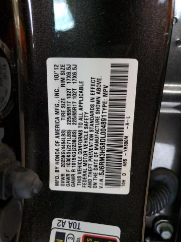 5J6RM3H58DL004891 - 2013 HONDA CR-V EX BROWN photo 14