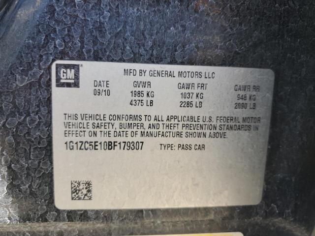 1G1ZC5E10BF179307 - 2011 CHEVROLET MALIBU 1LT 黑色 照片 12