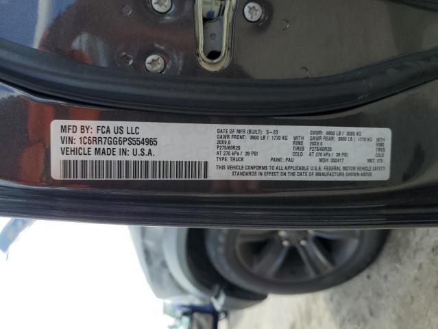 1C6RR7GG6PS554965 - 2023 RAM 1500 CLASS SLT Մոխրագույն լուսանկար 12