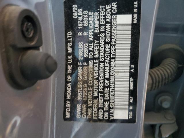 SHHFK7H41MU202484 - 2021 HONDA CIVIC SPORT GRAY photo 13
