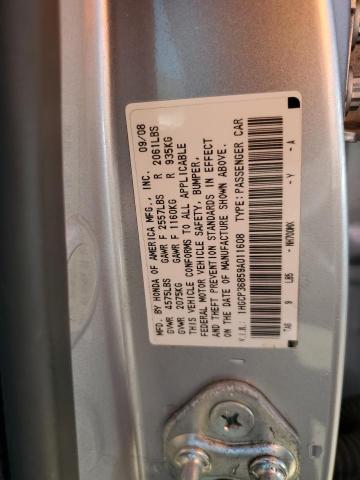 1HGCP36859A011608 - 2009 HONDA ACCORD EXL SILVER photo 13