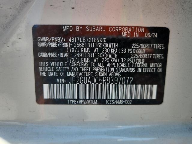JF2GUADC5R8397072 - 2024 SUBARU CROSSTREK PREMIUM 白色 照片 13