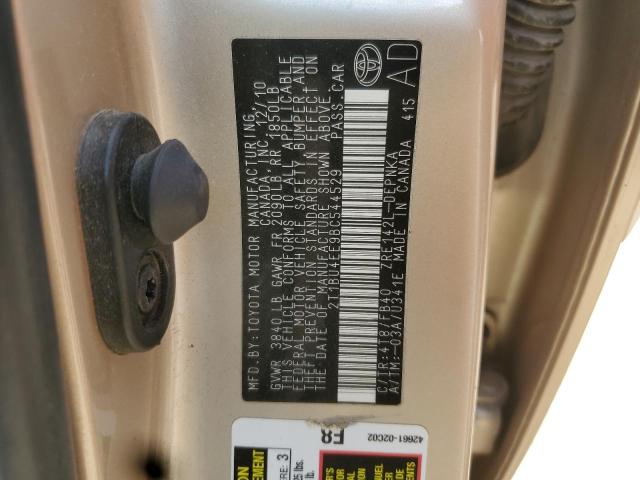 2T1BU4EE9BC544529 - 2011 TOYOTA COROLLA BASE Թուխ լուսանկար 12