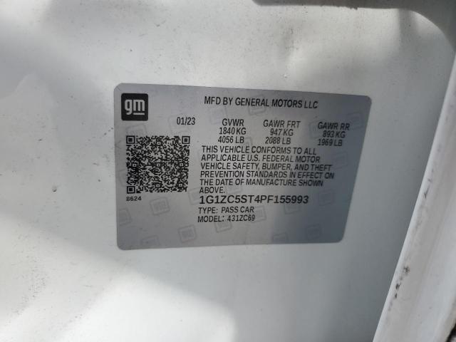 1G1ZC5ST4PF155993 - 2023 CHEVROLET MALIBU LS Blanco foto 12