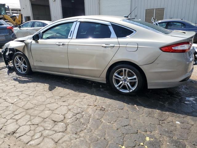 3FA6P0RU8FR104245 - 2015 FORD FUSION TITANIUM HEV BEIGE photo 2