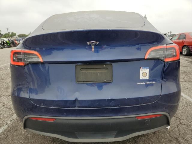 7SAYGDEE1NF386725 - 2022 TESLA MODEL Y ლურჯი ფოტო 6