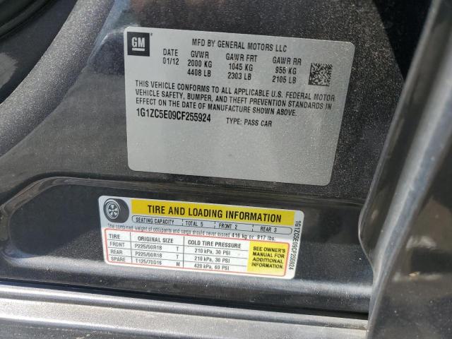 1G1ZC5E09CF255924 - 2012 CHEVROLET MALIBU 1LT GRAY photo 12