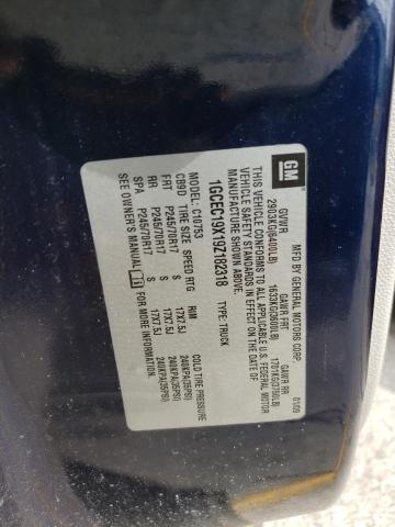 1GCEC19X19Z182318 - 2009 CHEVROLET SILVERADO C1500 Niebieski zdjęcie 12